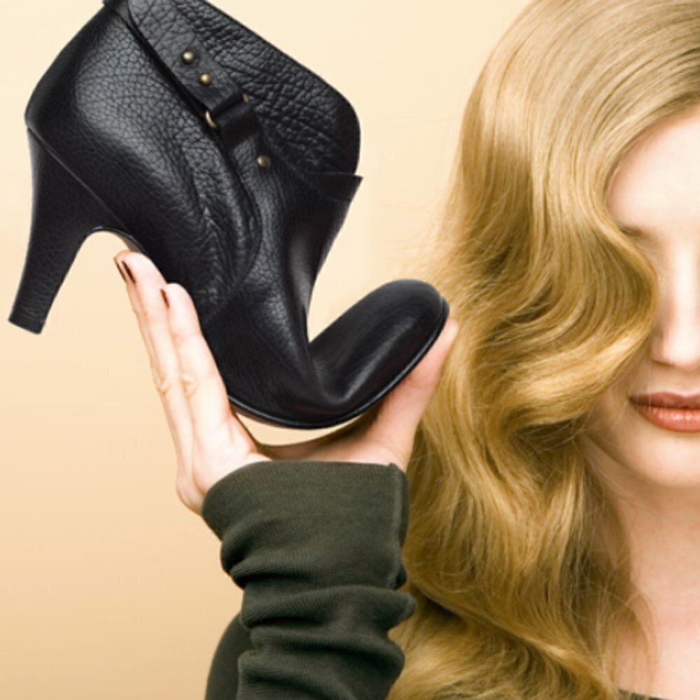 Anyi Lu Vanessa Black Pebbled Leather Ankle Booties Made in Italy Comfort Boots